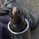 Sorry for the bad focus on this one, but notice how one side of the ground electrode is much more fouled than the other